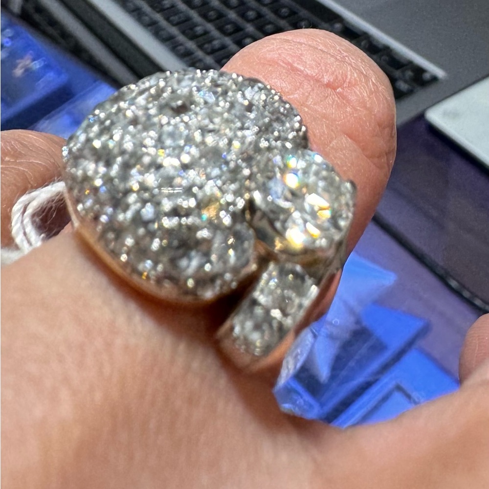 Sparkling 14k Diamond Pavé Cocktail Ring